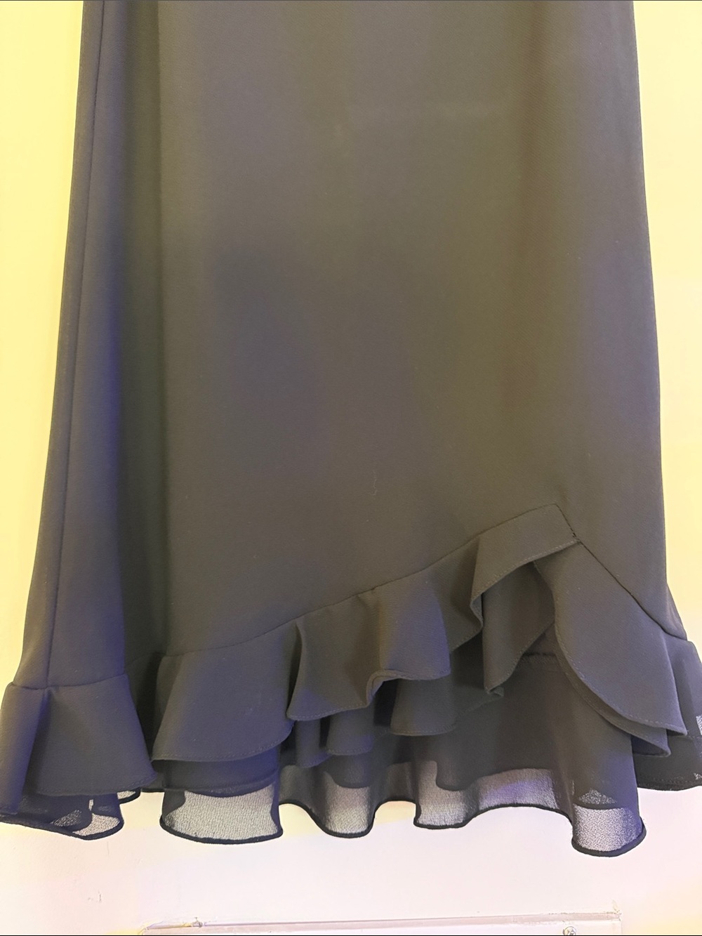 MSK Black Ruffle-Hem Maxi Skirt - Picture 2 of 4